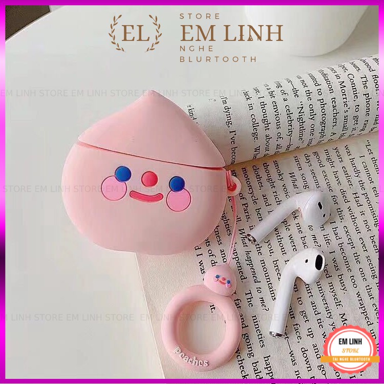 Case Vỏ Bao Airpods Đựng Tai Nghe Airpod 1/2/I12 TWS - Chất Liệu Silicon Chống Va Đập A2 L47 TRÁI ĐÀO