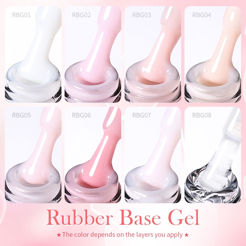 Sơn Móng Tay Gel Cao Su 15ml Màu Sắc Trong Suốt Thương Hiệu BORN PRETTY