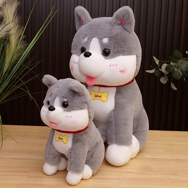 Thú Nhồi Bông Hình Chó husky Dễ Thương