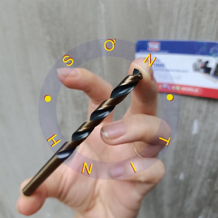 Mũi khoan sắt HSS vàng đen 7mm Tolsen 75121