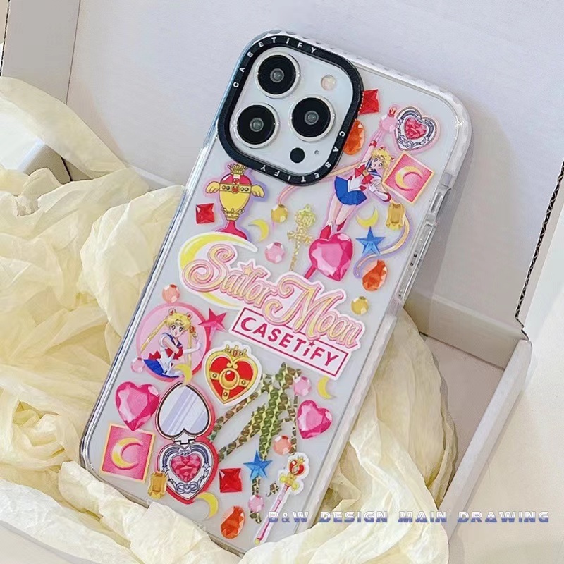 Ốp Điện Thoại Mềm Trong Suốt Chống Sốc Hình Thủy Thủ Mặt Trăng Cho iPhone 13 12 11 Pro MAX 7Plus 8Plus X XS MAX XR