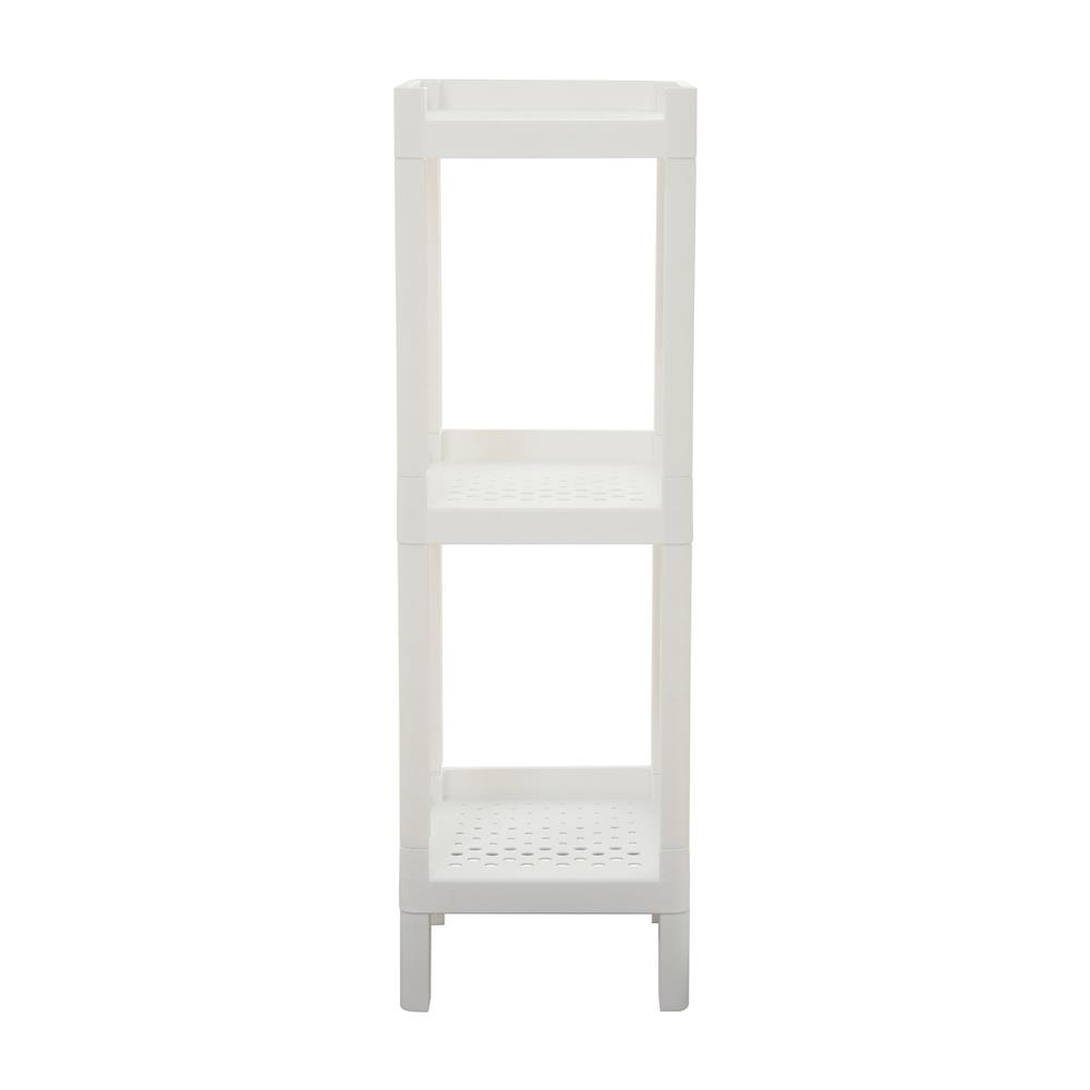 HomeBase STACKO kệ nhựa 3 tầng MONO Thái Lan W24xH76xD30cm màu trắng
