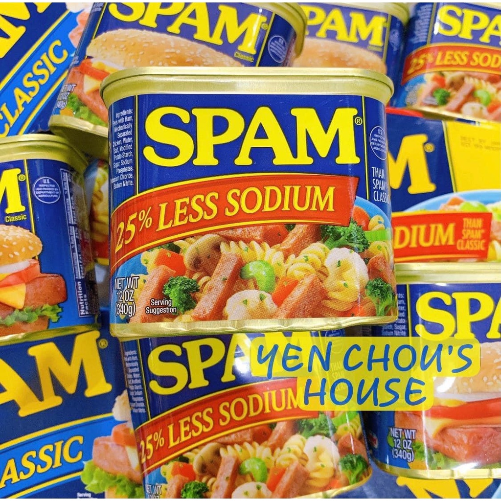 [Ảnh thật] Thịt Hộp Spam Mỹ ít mặn 25% less sodium - Mỹ