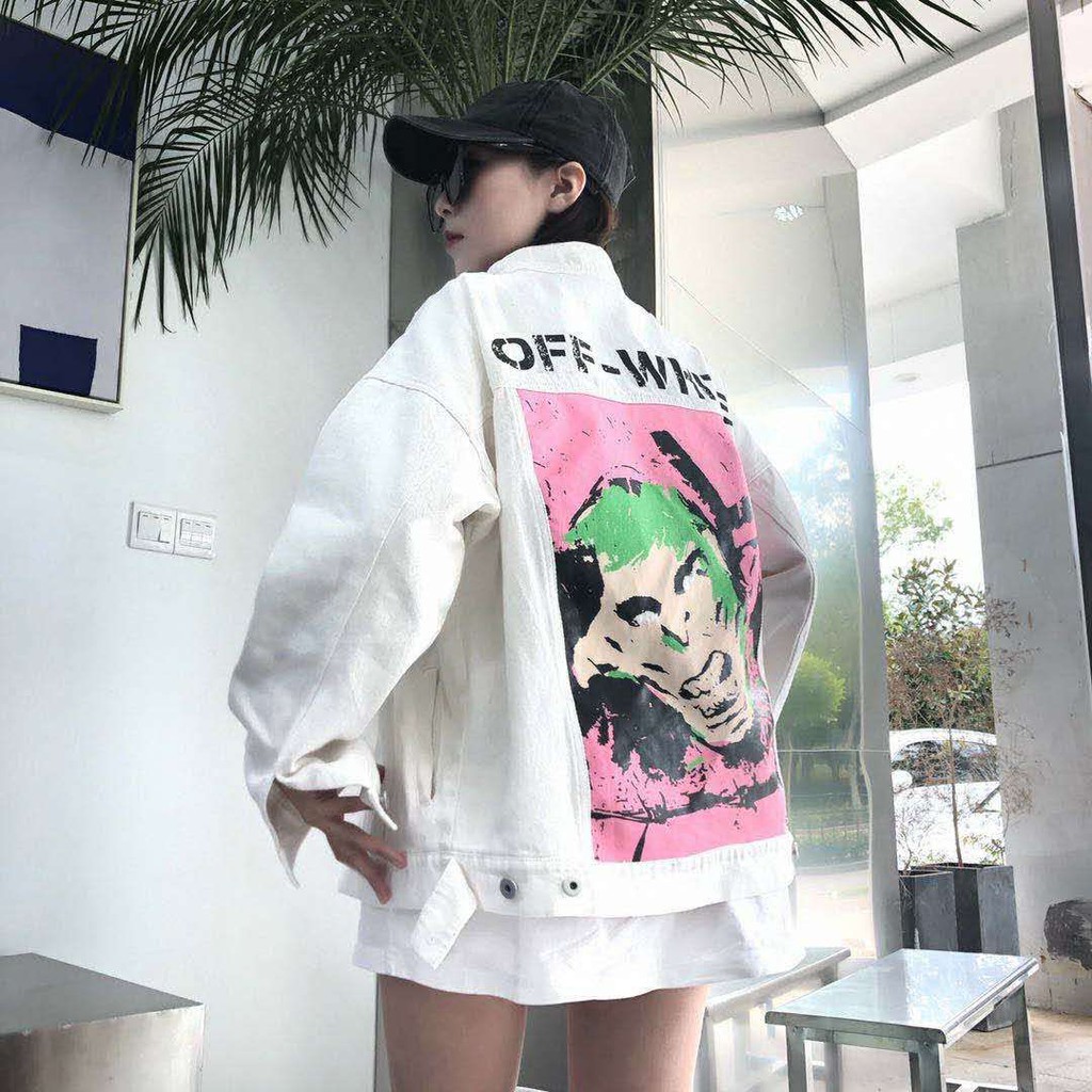 [Babe I'm Real] Áo Denim Jackets Off White  FW21  ( Full Tag, mac,... )