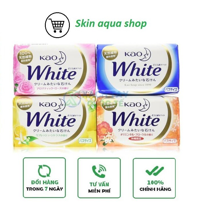 Xà phòng tắm trắng kao white nhật bản | xà bông kao white 130g