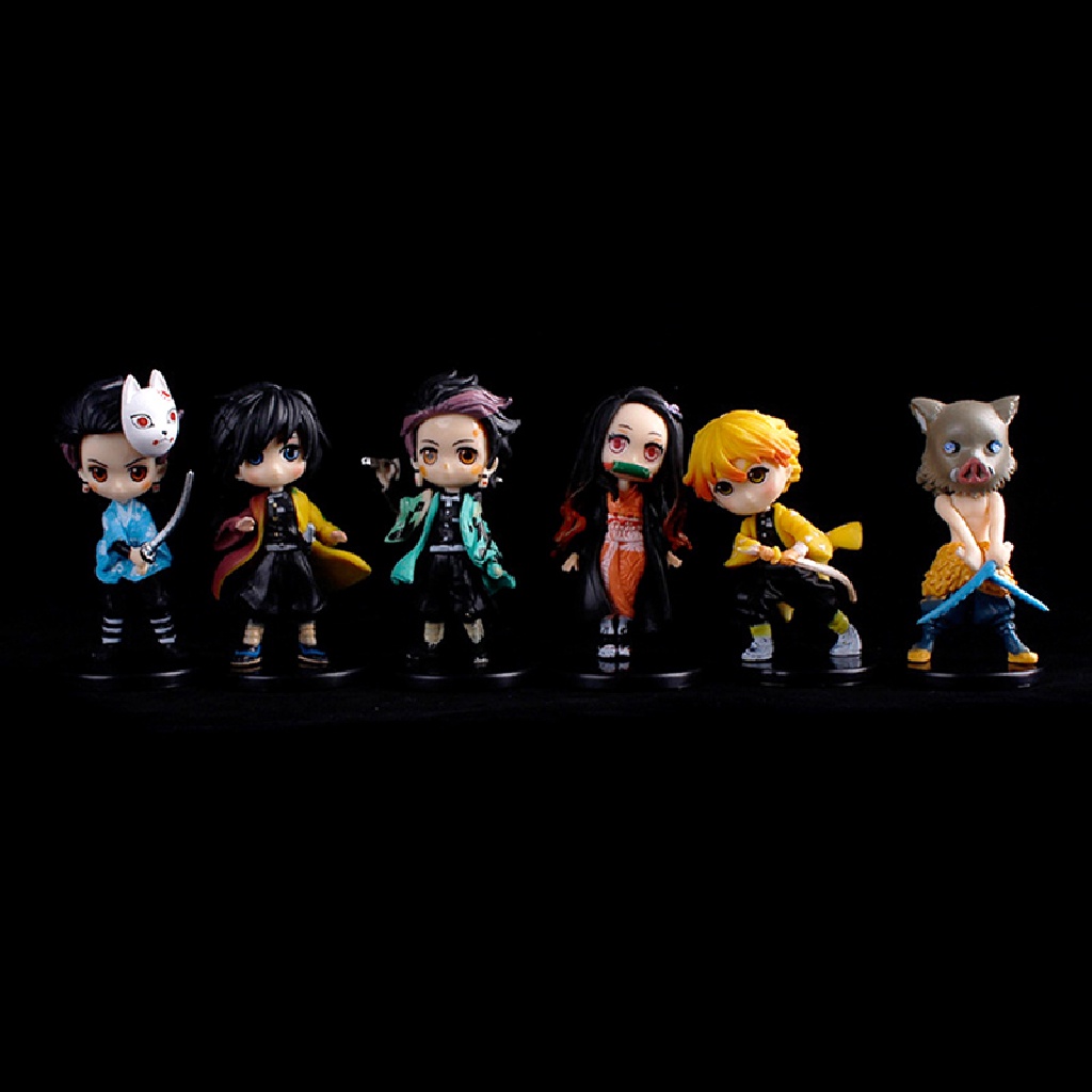 Set 6 Đồ trang trí Nhân Vật Anime Demon Slayer Độc Đáo