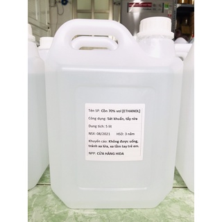 [Ship NOW/GRAB SIÊU TỐC] 5 lít Cồn 70 độ / 90 độ (Ethanol 70%/90%) Sát khuẩn (rửa tay, sát khuẩn)