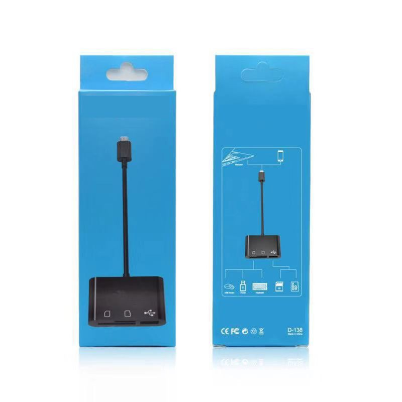 Đầu Đọc Thẻ Nhớ Micro Usb Đa Năng 3 Trong 1 Cho Điện Thoại / Máy Ảnh / Thẻ Nhớ