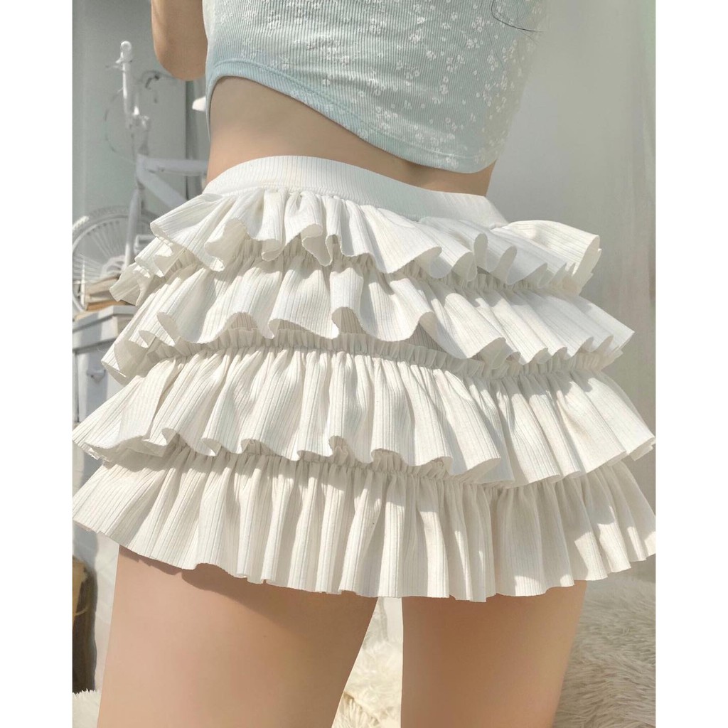 "𝐋𝐀𝐔𝐑𝐀 𝐒𝐊𝐈𝐑𝐓"(Chính Chủ) Chân váy tầng giả quần Balletcore Style xinh thun co giãn (có bigsize) | BigBuy360 - bigbuy360.vn