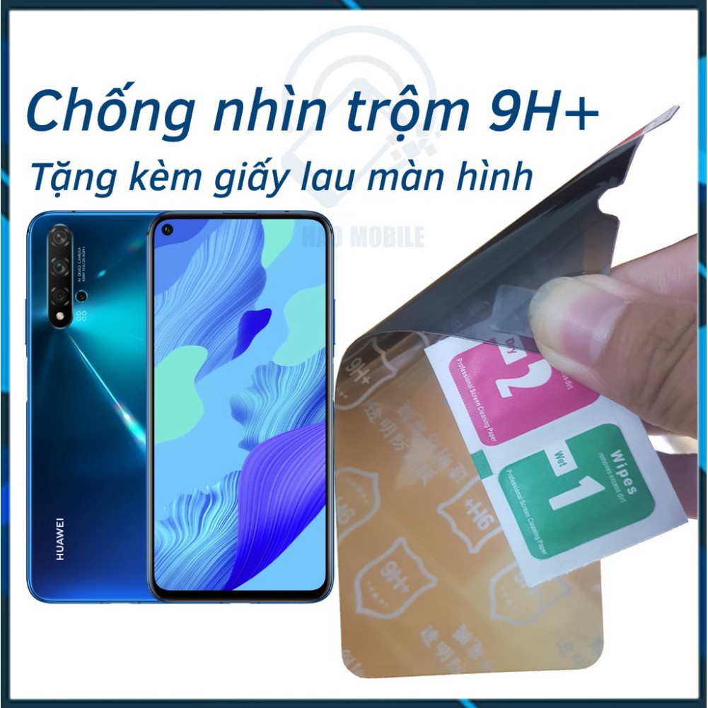 Dán chống nhìn trộm Huawei Nova 5T - Dán cường lực dẻo nano 9H+
