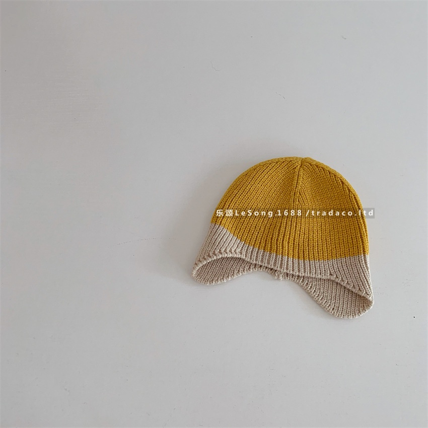 Mũ Len Dệt Kim Màu Sắc Nổi Bật Phong Cách Đơn Giản Phù Hợp Mùa Thu Đông Dành Cho Bé Sơ Sinh