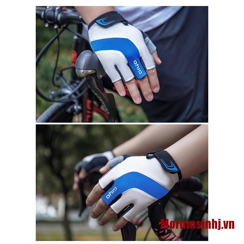 ✨Morninsinhj Breathable Lycra Fabric Unisex Cycling Gloves Road  Bicycle Half Finger Glove