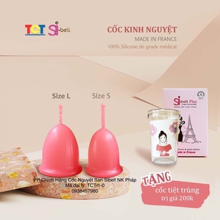 [Mua 1 tặng 2] Cốc Nguyệt San Sibell chính hãng ❤️ Tặng Ly tiệt trùng, viên tiệt trùng❤️ Sibell nhập khẩu Pháp