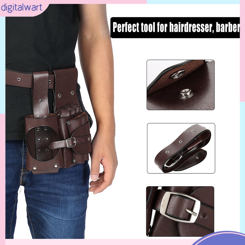 Túi Giả Da Đựng Dụng Cụ Cắt Tóc Đeo Hông Tiện Lợi