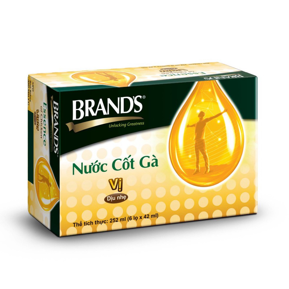 Hộp 6 Chai Nước Cốt Gà BRAND'S Vị Dịu Nhẹ (42ml/Chai)