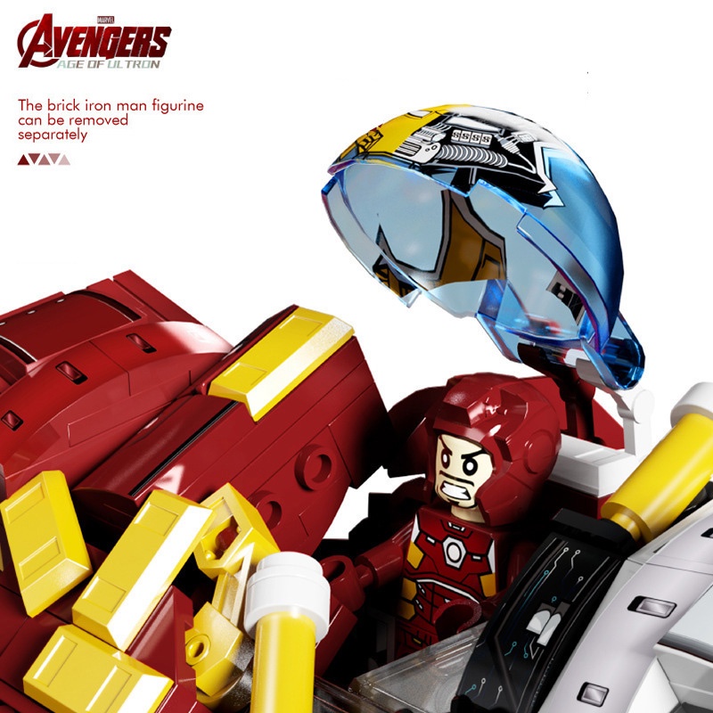 Đồ Chơi Lắp Ráp Kiểu LEGO Robot Siêu Anh Hùng Người Sắt Mecha Anti-Hulk Buster Model LW2081 Với 1203 Mảnh Ghép