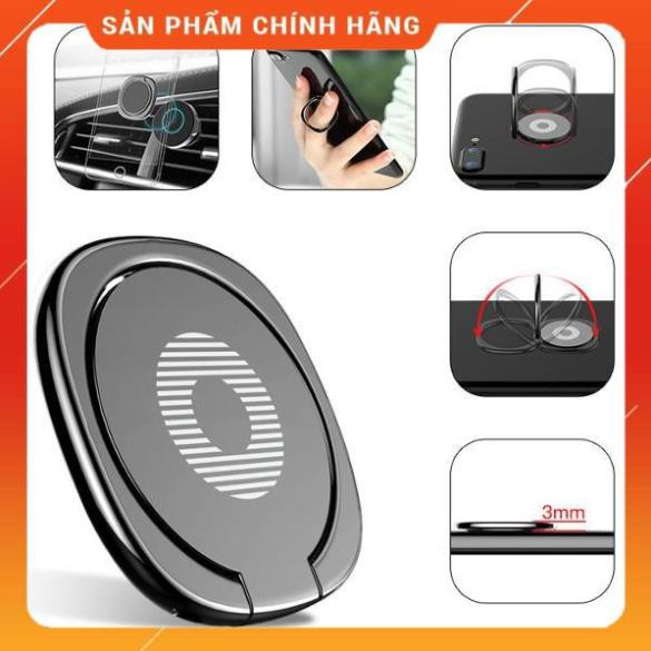 Giá đỡ điện thoại dạng nhẫn iring đeo tay / để bàn chống đánh rơi điện thoại chính hãng Baseus destop iring