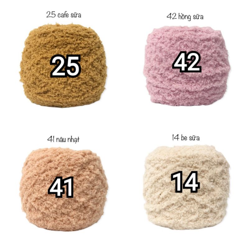 Len bông xù 100g