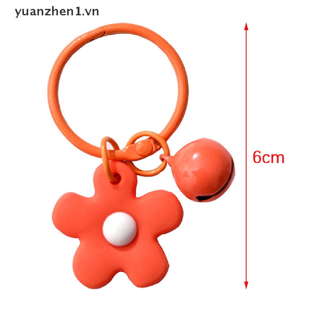 Móc Chìa Khóa Bằng Nhựa Pvc Hình Bông Hoa Dễ Thương