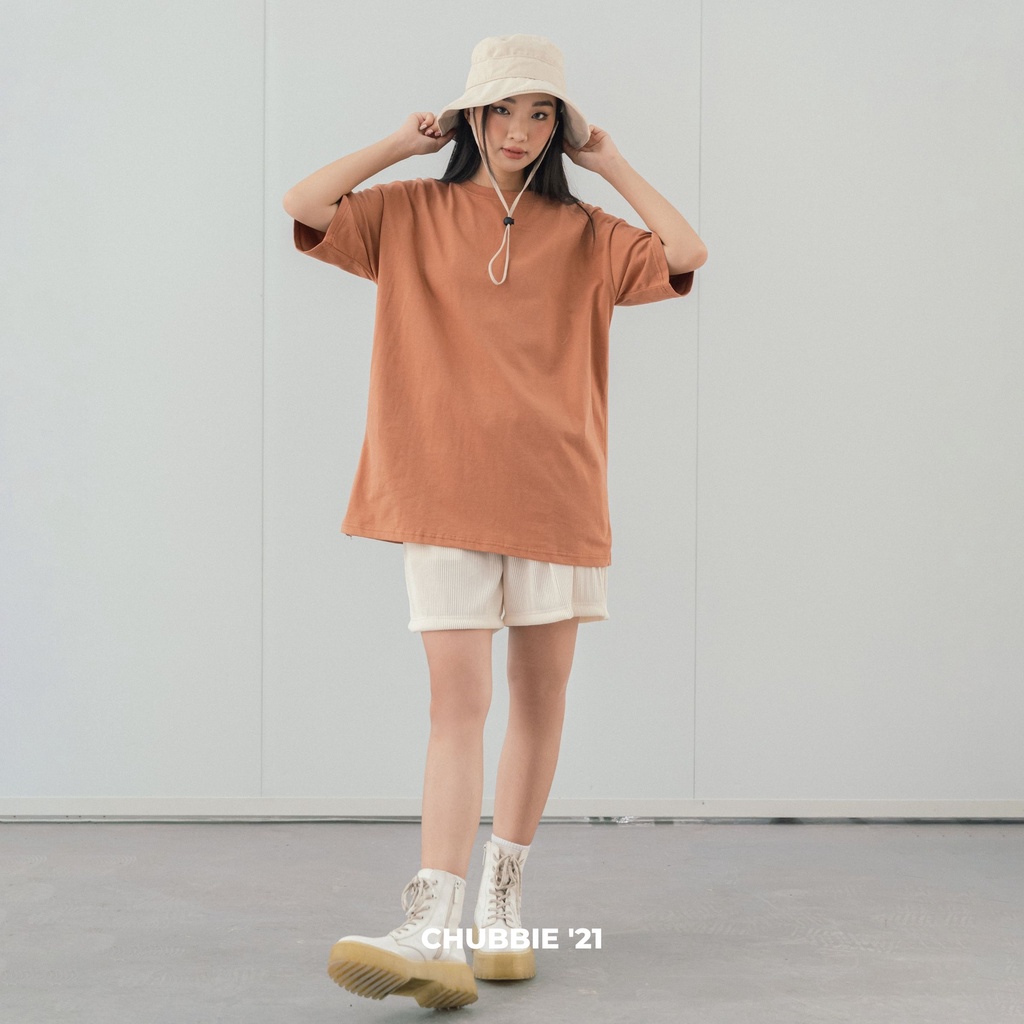 Áo thun tay lỡ CHUBBIE phông Unisex nam nữ Cotton 250gsm oversize form rộng nhiều màu