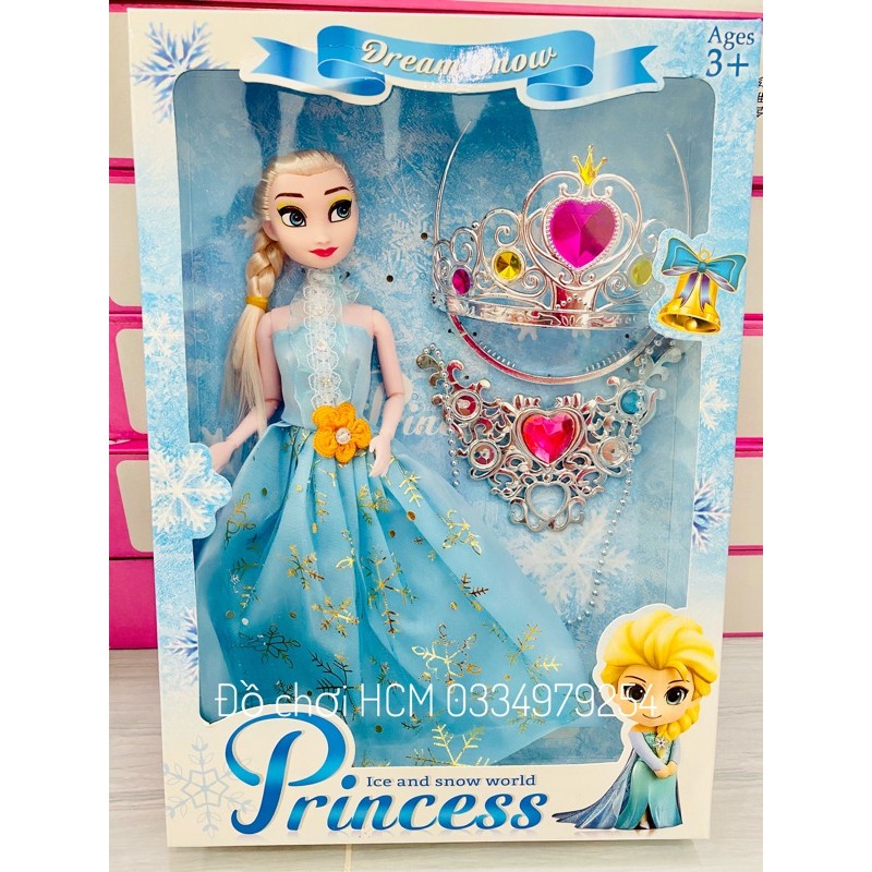 [HÌNH & CLIP THẬT] Đồ chơi búp bê công chúa Elsa rất đẹp dành cho bé thích chơi trò cô dâu