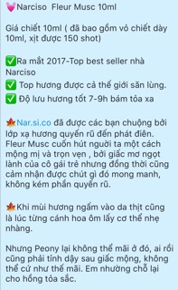 [Mẫu thử] Nước hoa Nữ Narciso Fleur Musc