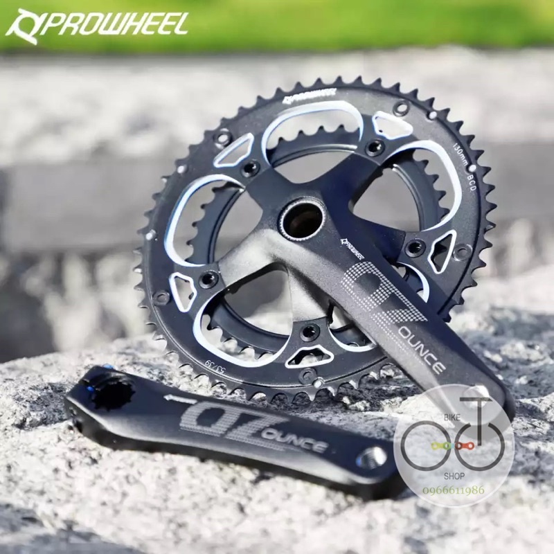Bộ Đùi Đĩa Nhôm Prowheel OZ OUNCE Trục Cốt Rỗng 39/53T 170mm Dành Cho Xe Road
