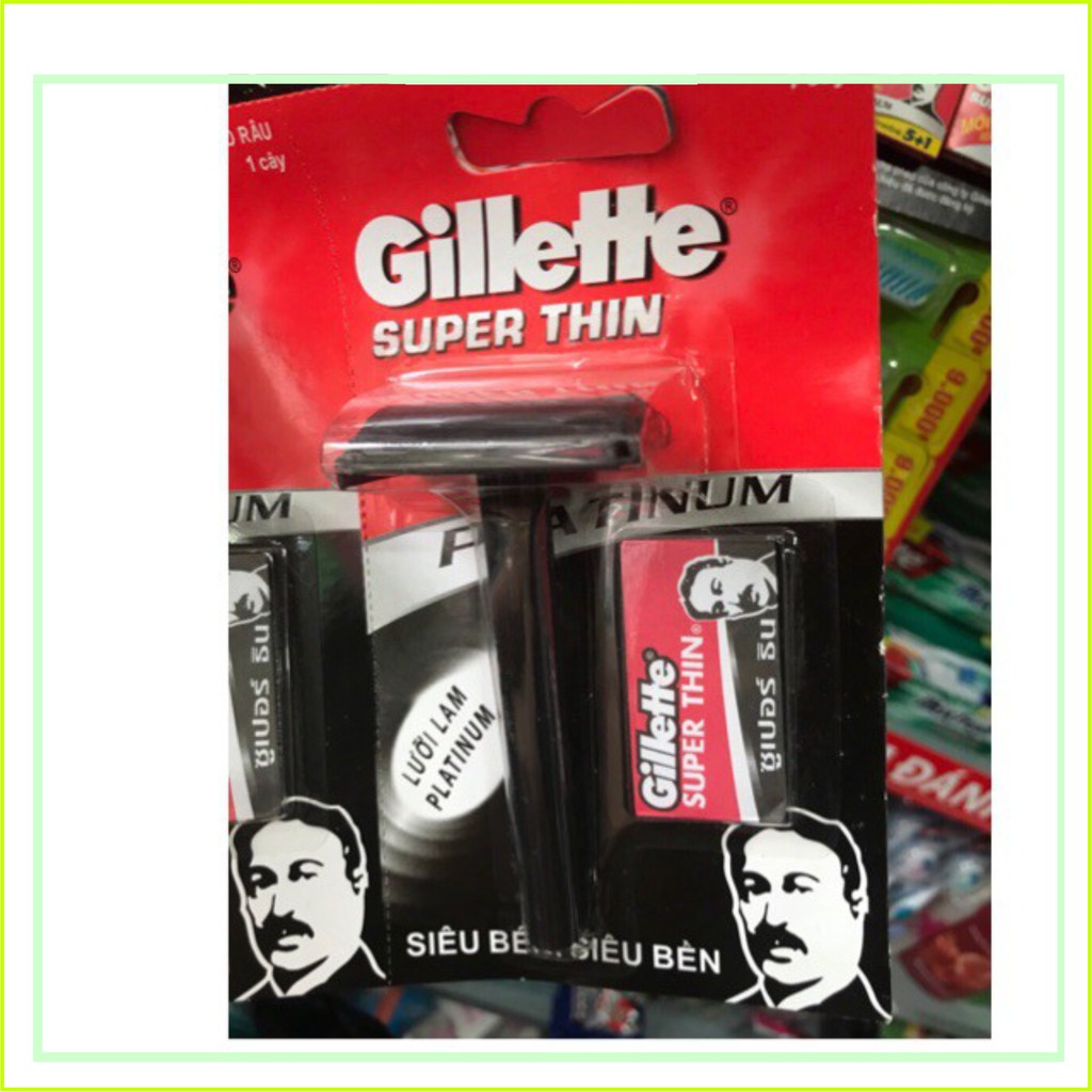 Dao cạo râu Super Thin lưỡi Platinum siêu bền
