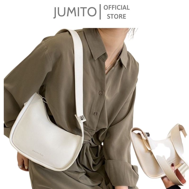 Túi xách nữ kẹp nách cầm tay da pu siêu bền basic JUMITO AA1336