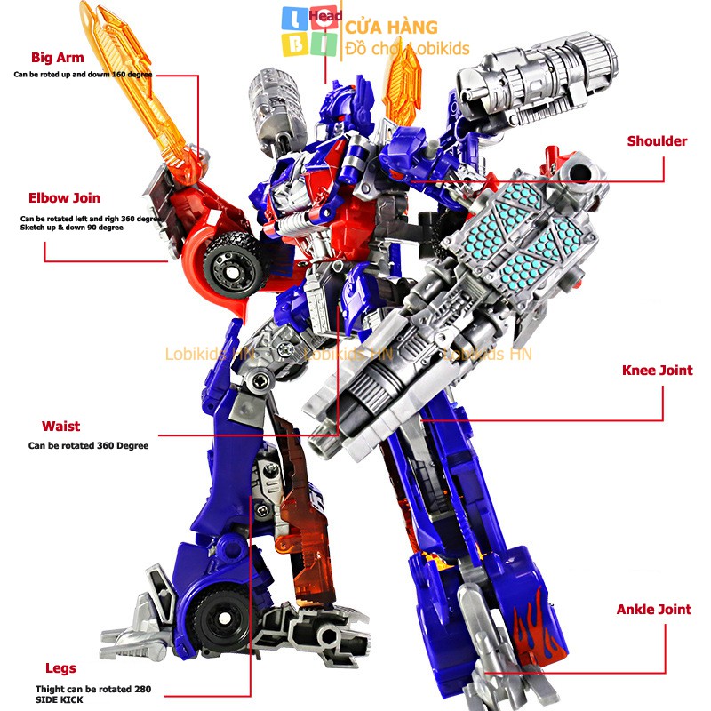 Đồ chơi ô tô mô hình hợp kim Optimus Prime - TRANSFORMERS biến hình Robot - Lobikids