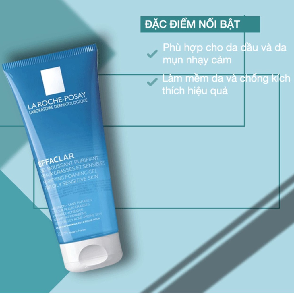 Gel Rửa Mặt La Roche-Posay Effaclar Purifying Foaming Gel For Oily Sensitive Skin Dành Cho Da Dầu, Nhạy Cảm