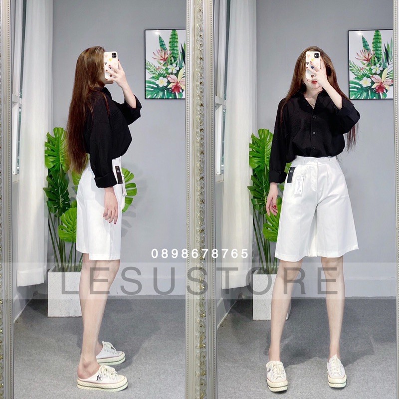 ẢNH TỰ CHỤP Ngố kaki ống rộng 2 túi xéo LC