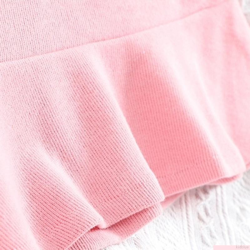 Đầm sweater chui đầu tay dài cổ tròn in hoạt hình nàng tiên cá thời trang mùa thu cho bé gái 0-5 tuổi