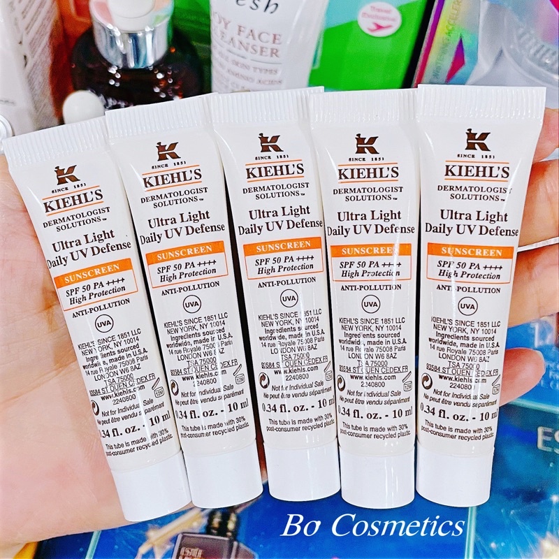 Kem chống nắng ultra light daily uv defense kiehl’s 5ml 10ml