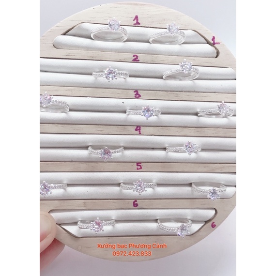 Nhẫn nữ đá cao loại dày XƯỞNG BẠC PHƯƠNG CẢNH CPJ