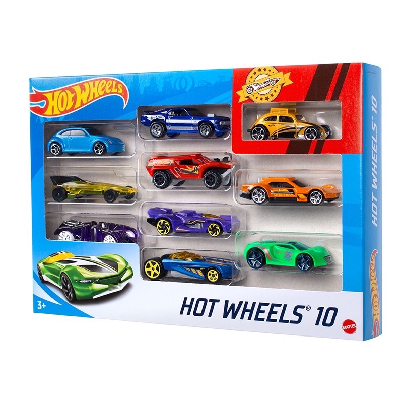 Bộ 10 Siêu Xe Hot Wheels 54886 Chính Hãng - Giao Ngẫu Nhiên