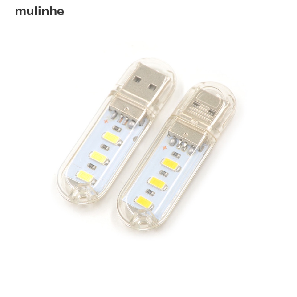 2 Đèn LED USB Mini 3 Bóng 5730 SMD 1.5w Dùng Khi Đi Cắm Trại
