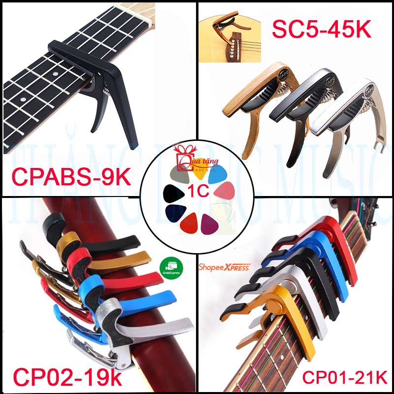 Capo Guitar - Kẹp Cần Đàn Guitar Acoustic Kim Loại,Nhựa ABS -Capo Guitar Acoustic Classic Ukulele Guitar