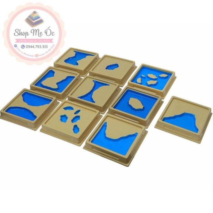 Giáo cụ Montessori - Các loại hình địa lý tạo thành từ đất và nước