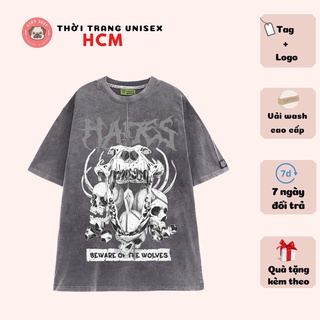 Áo thun hades skull wolf wash tee unisex cho cả nam nữ form 40kg - 90kg al118 thời trang unisex hcm