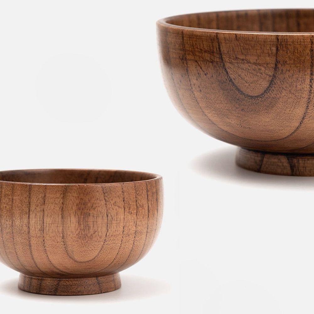 KUNHEV Bát Gỗ Đựng Salad Trái Cây Phong Cách Nhật Bản