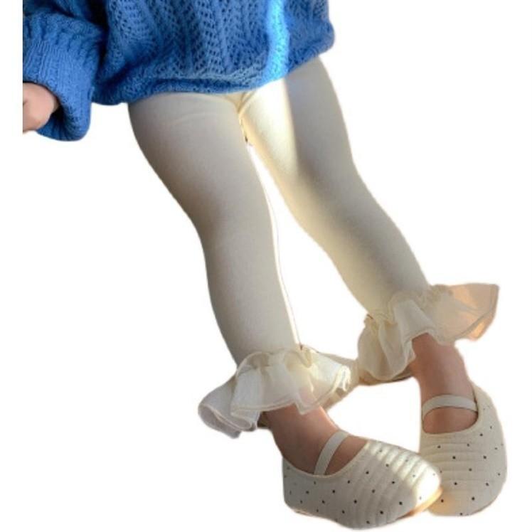 Quần Dài Phối Lưới Thời Trang Xuân Thu Cho Bé Gái