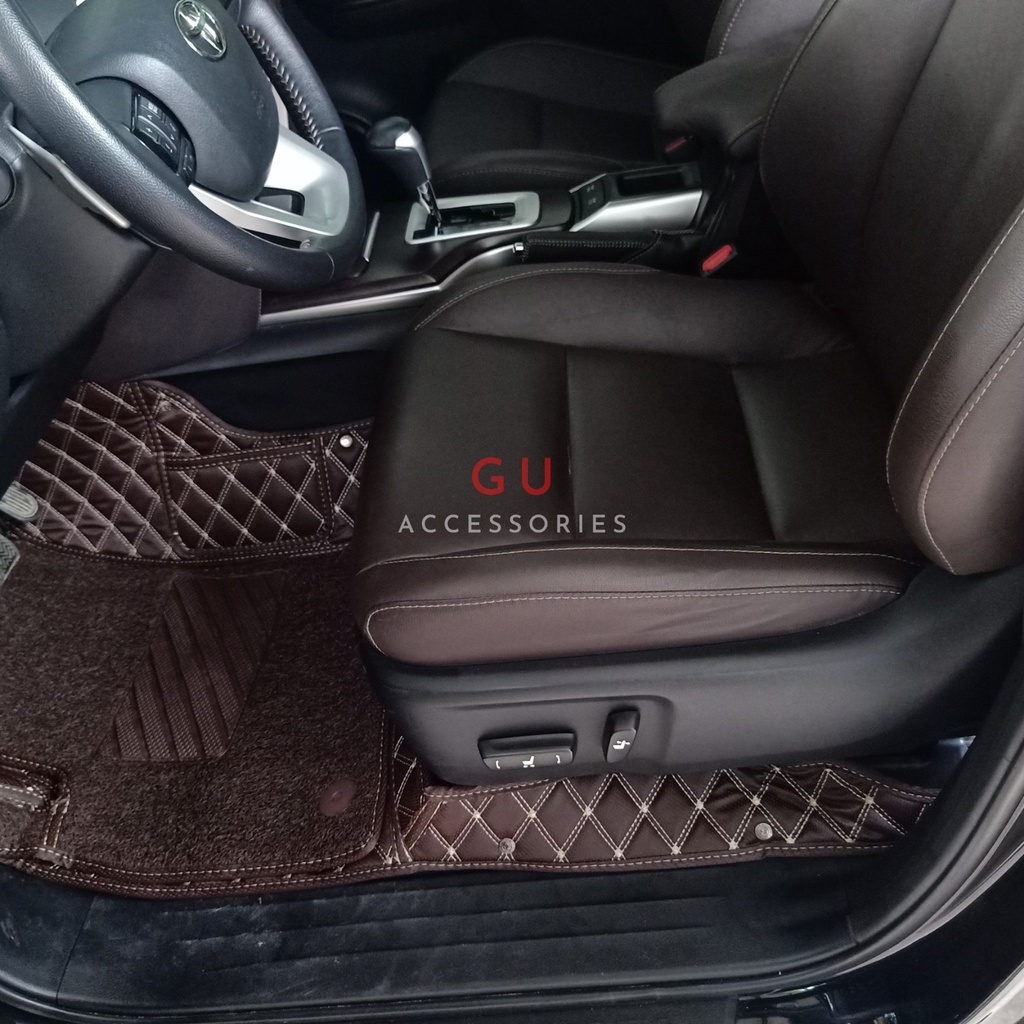 Thảm lót sàn ô tô TOYOTA Avanza Fortuner Innova Rush chất liệu da cao cấp thiết kế sang trọng cho xe 7 CHỖ GU