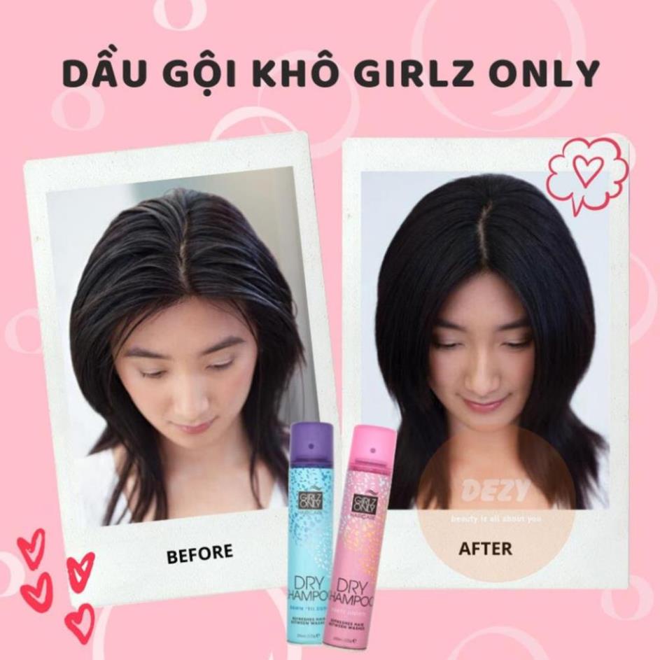 Dầu Gội Đầu Khô Girlz Only Dry Shampoo 200ml Dưỡng Tóc Phồng Tóc Cho Da Dầu Nam Nữ - Dezy