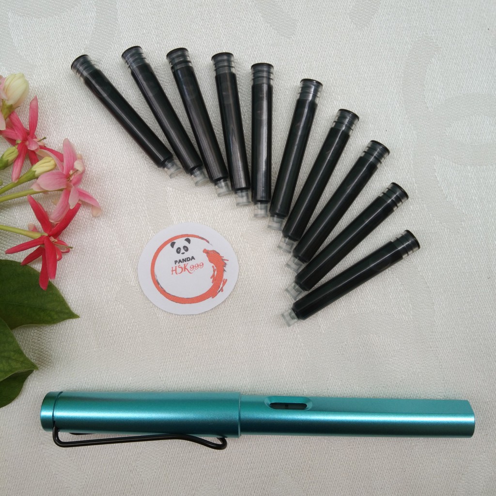 Combo 10 Ống Mực Sử Dụng Cho Các Loại Bút Máy Luyện Viết Chữ Hán Luyện Viết Tiếng Trung Nhật Hàn