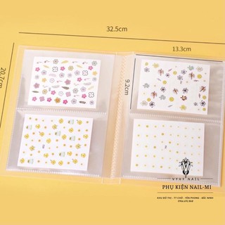 Sổ đựng sticker Nail trong suốt