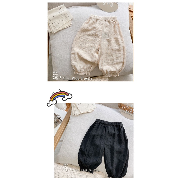 [Babycat] Hàng Có Sẵn Quần Dài Túm Ống Mềm Mại Siêu Thoải Mái Phong Cách Nhật Bản Hàn Quốc Mùa Hè Mát Mẻ Cao Cấp Dành Cho Bé Gái
