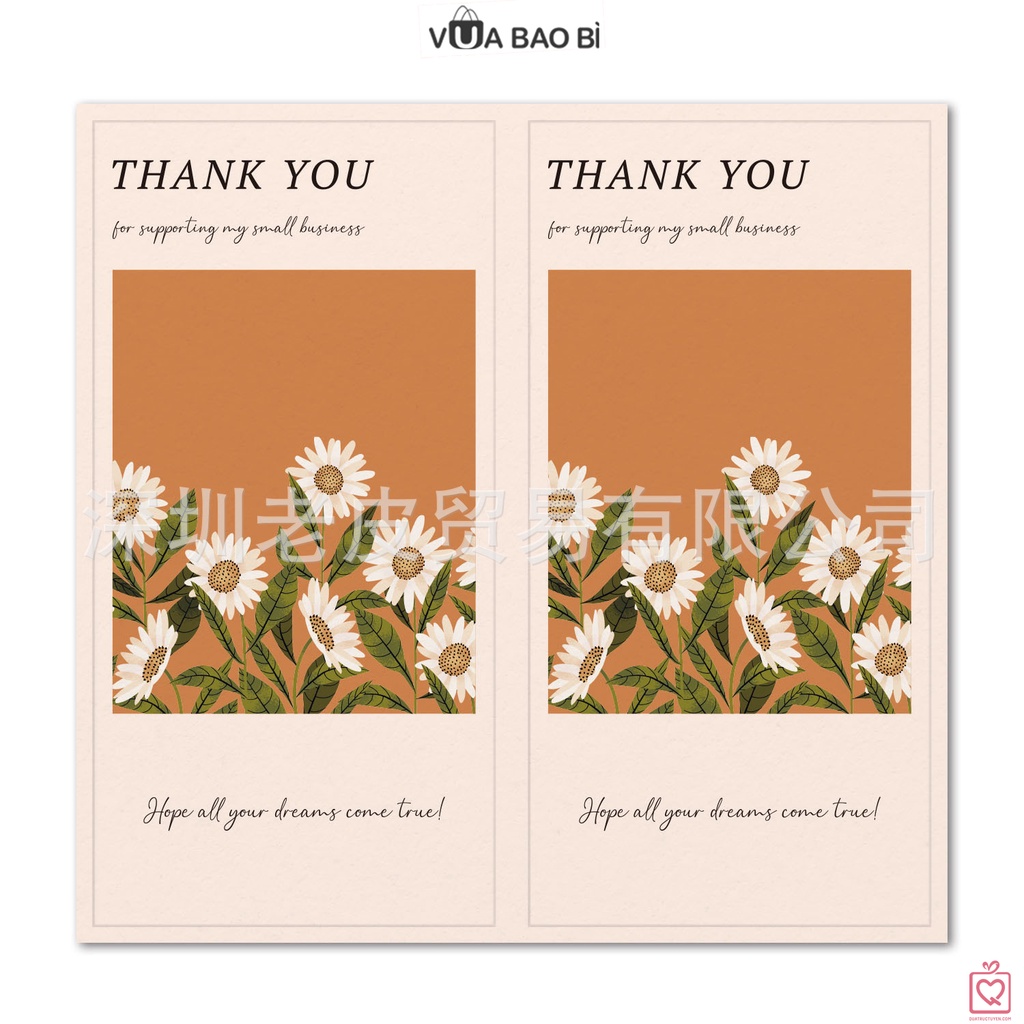 Bộ 50 tem decal dán hộp niêm phong mẫu vintage Vua Bao Bì, sticker cám ơn dán hộp túi bao bì nhiều mẫu trang trí hộp quà