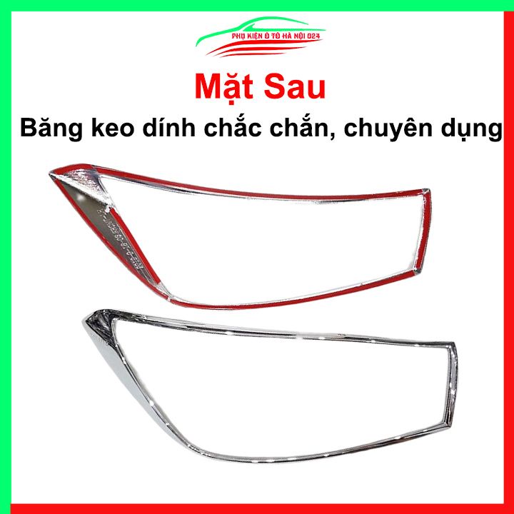 Ốp viền đèn pha hậu mạ crom Soluto 2017-2022 chống trầy trang trí bảo vệ xe
