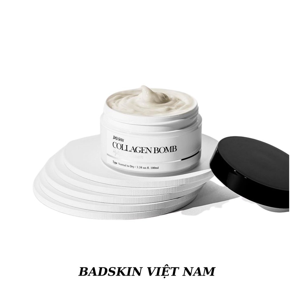 (#Badskin) Kem dưỡng cấp ẩm, chống lão hóa Collagen Peptide Badskin Bomb Hylifting cream